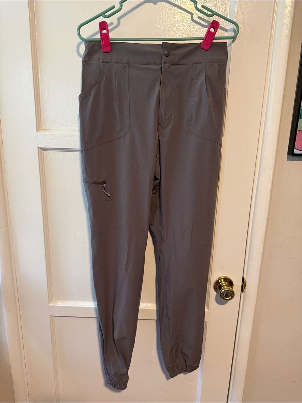 EMS Grey/Mauve Stretch Outdoor Hiking Pants Jogger Pant Lightweight